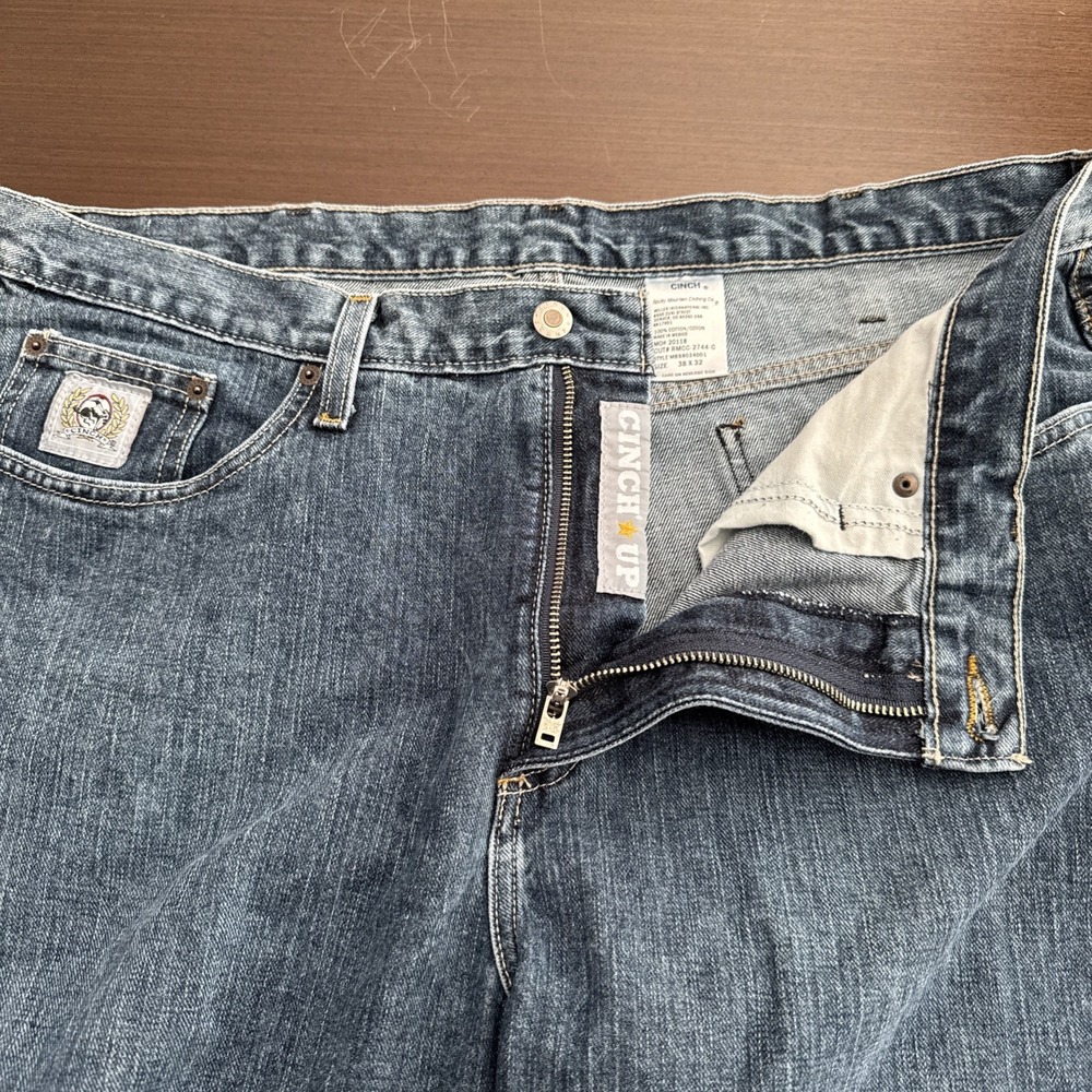 Cinch Silver Label Mens Slim Fit Jeans 38x32 MB98034001 - Picture 3 of 10